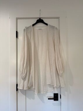 Kalita White 100% Cotton Coverup Wrap Size XS/S